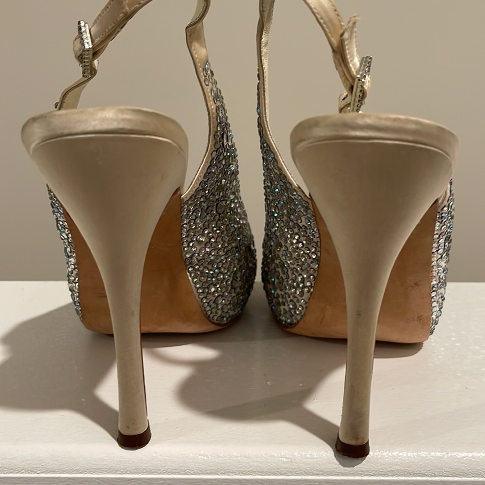 Benjamin Adams Sparkly Ivory Wedding Shoes - Picture 4 of 17